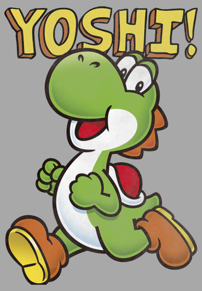 Men's Nintendo Running Yoshi  Adult T-Shirt