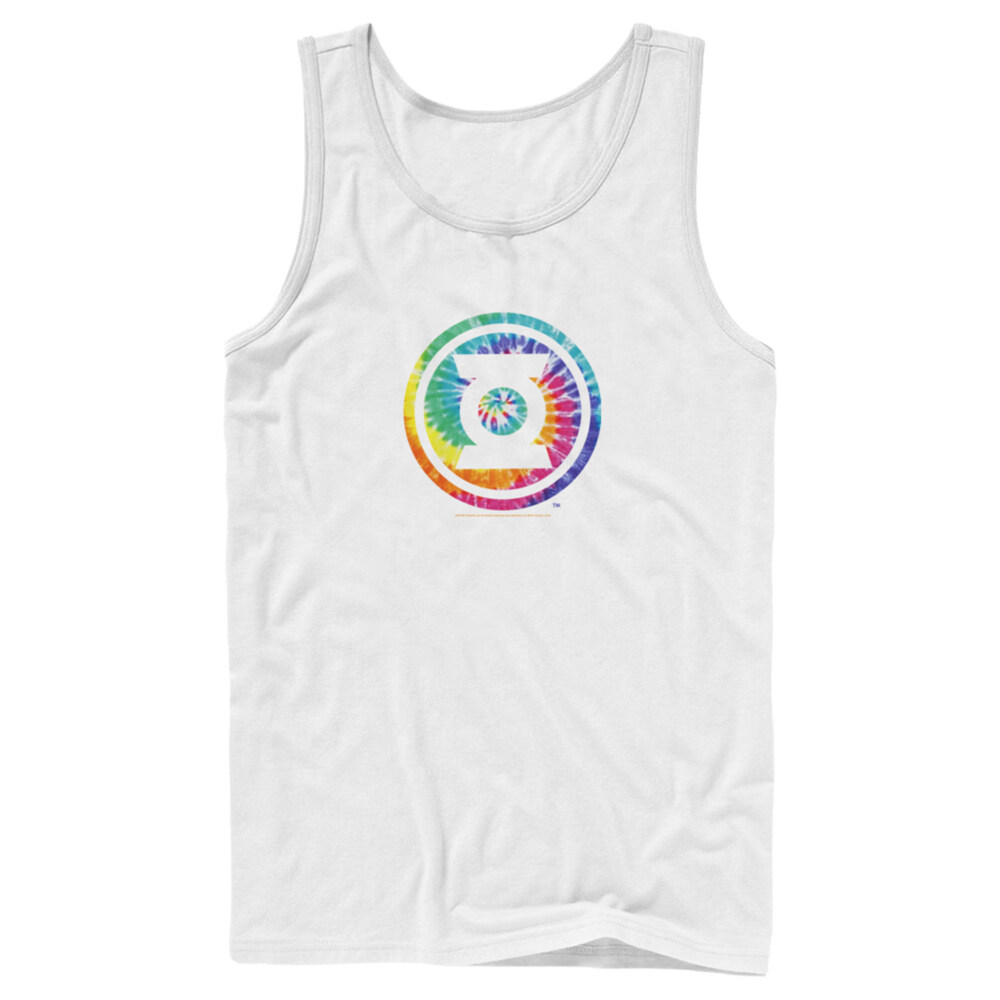 Men's Justice League Tie Dye Logo  Adult Tank Top