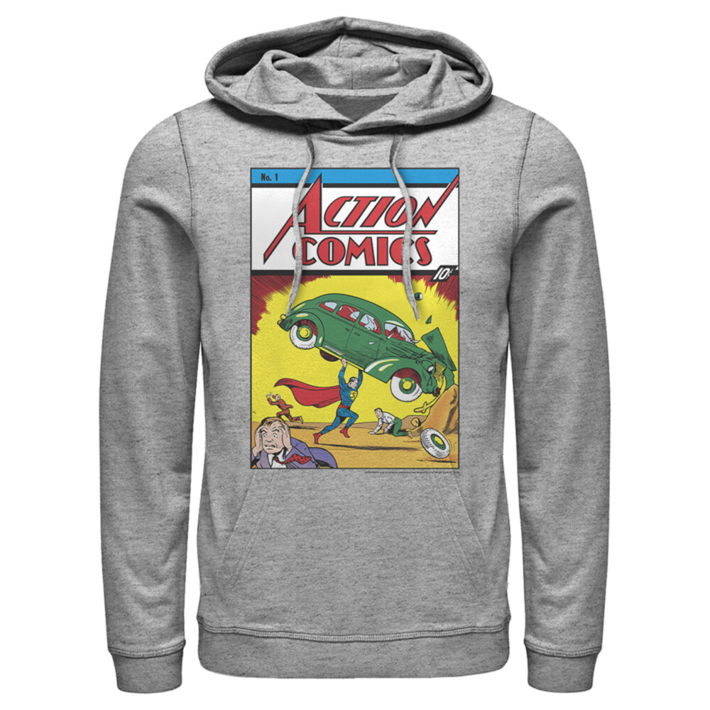 Men's Superman No.1 Action Comics  Adult Pull Over Hoodie