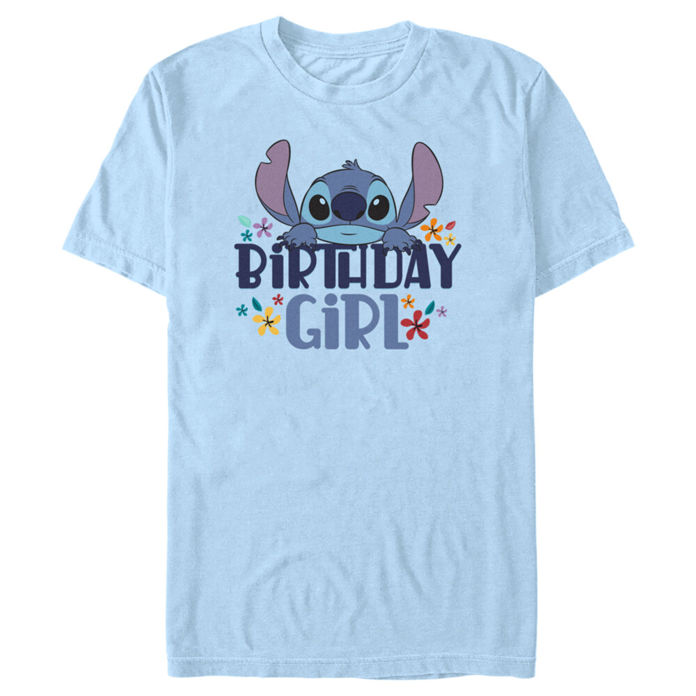 Men's Lilo & Stitch Birthday Girl Stitch  Adult T-Shirt
