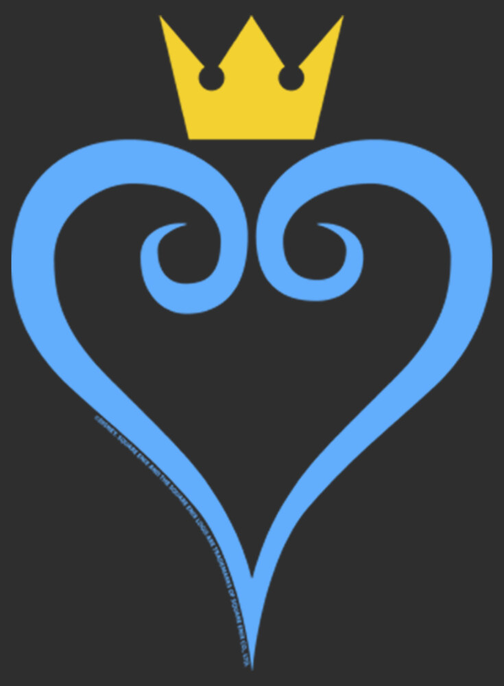 Men's Kingdom Hearts 1 Blue Heart  Adult T-Shirt