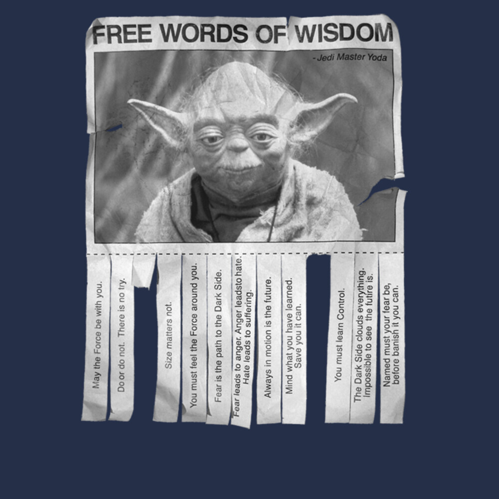Men's Star Wars Yoda Words of Wisdom  Adult T-Shirt