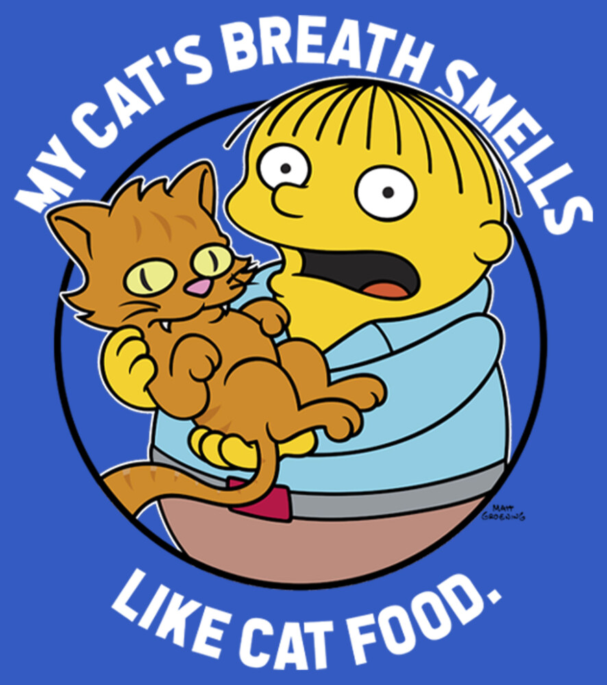 Men's The Simpsons Ralph and His Cat  Adult T-Shirt