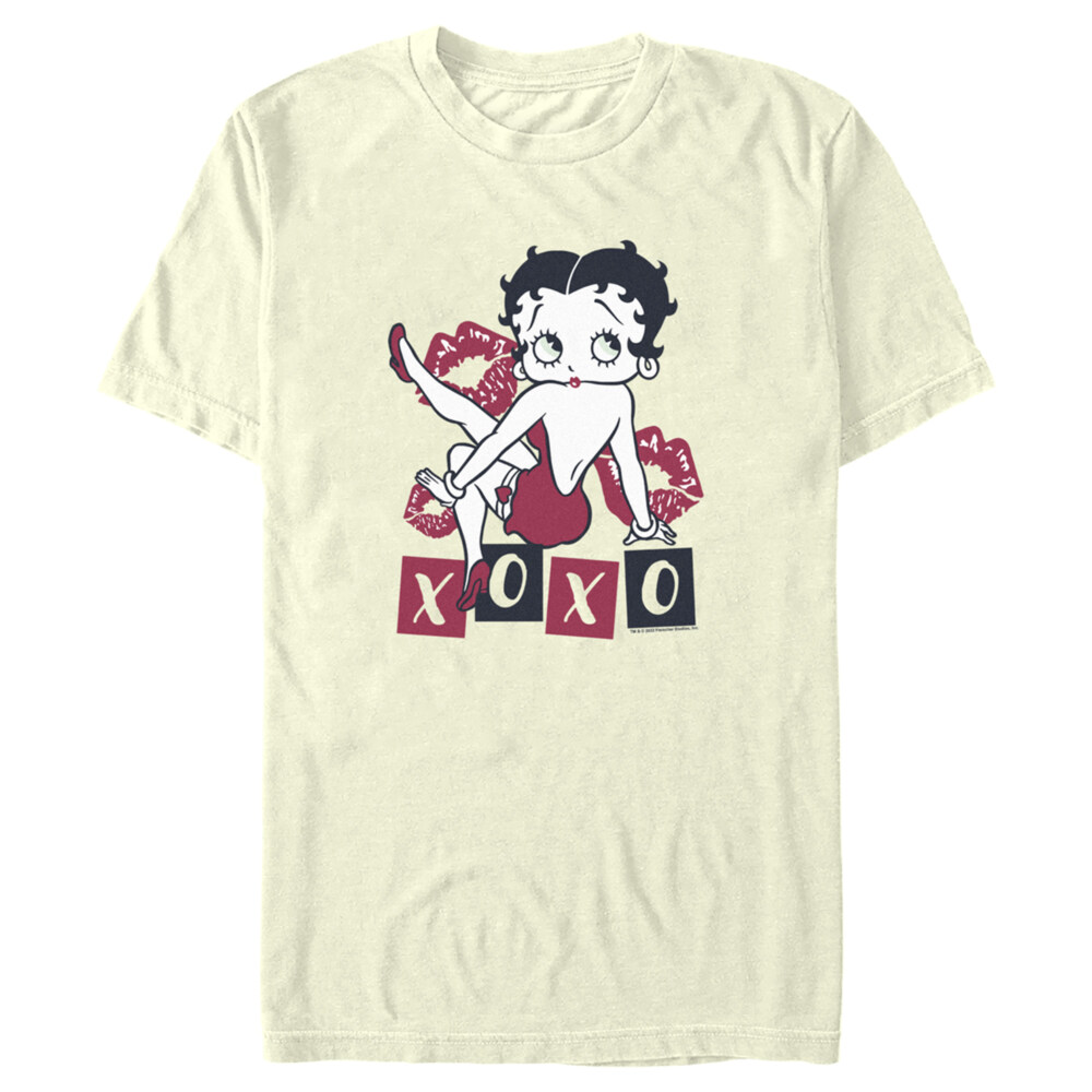 Men's Betty Boop XOXO Kisses  Adult T-Shirt