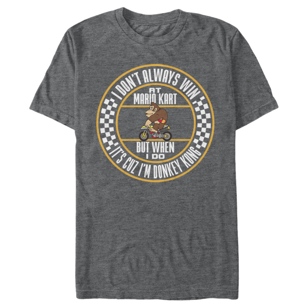 Men's Nintendo Win Mario Kart Cuz Donkey Kong  Adult T-Shirt
