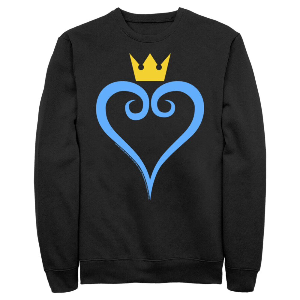 Men's Kingdom Hearts 1 Blue Heart  Adult Sweatshirt
