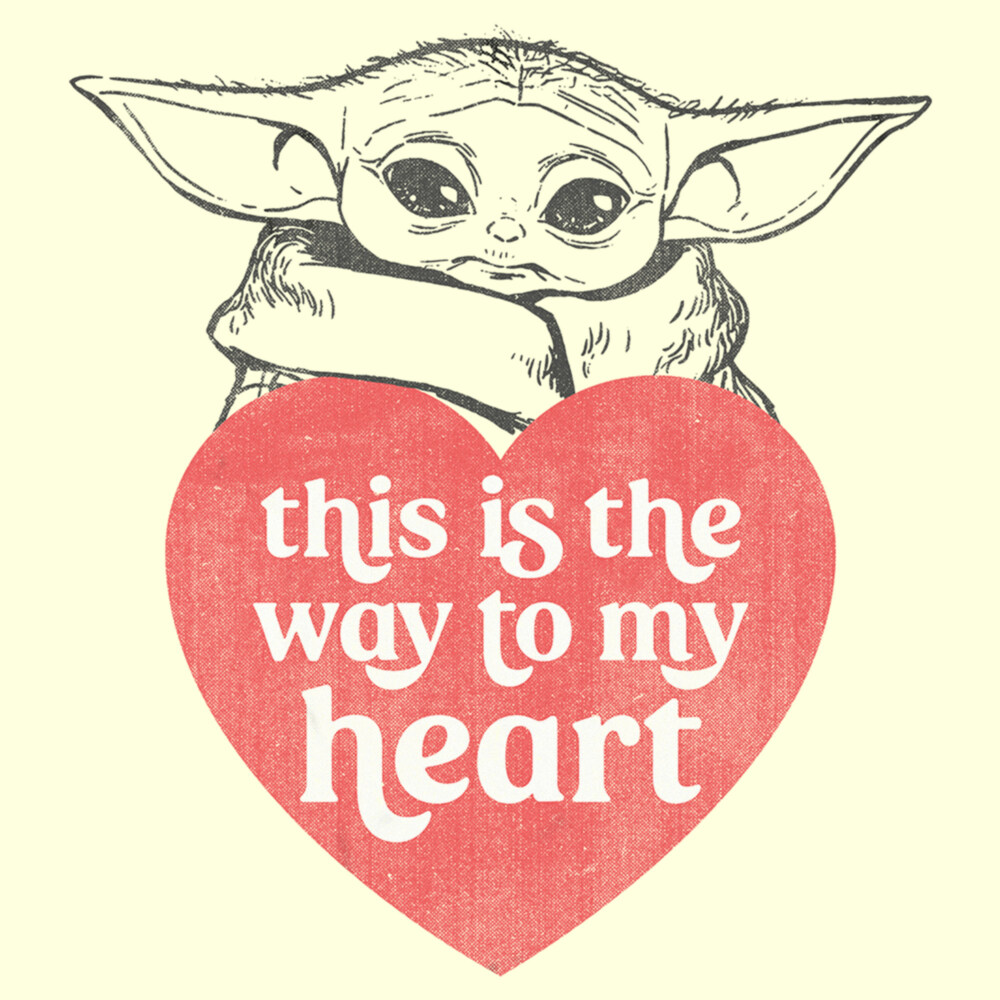 Men's Star Wars: The Mandalorian Valentine's Day Grogu This is the Way to my Heart  Adult T-Shirt