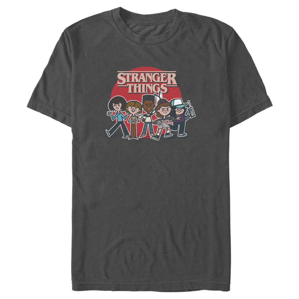 Men's Stranger Things Cartoon Gang  Adult T-Shirt