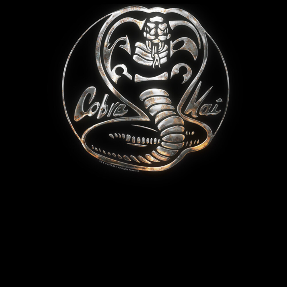 Men's Cobra Kai Metal Snake Logo  Adult T-Shirt