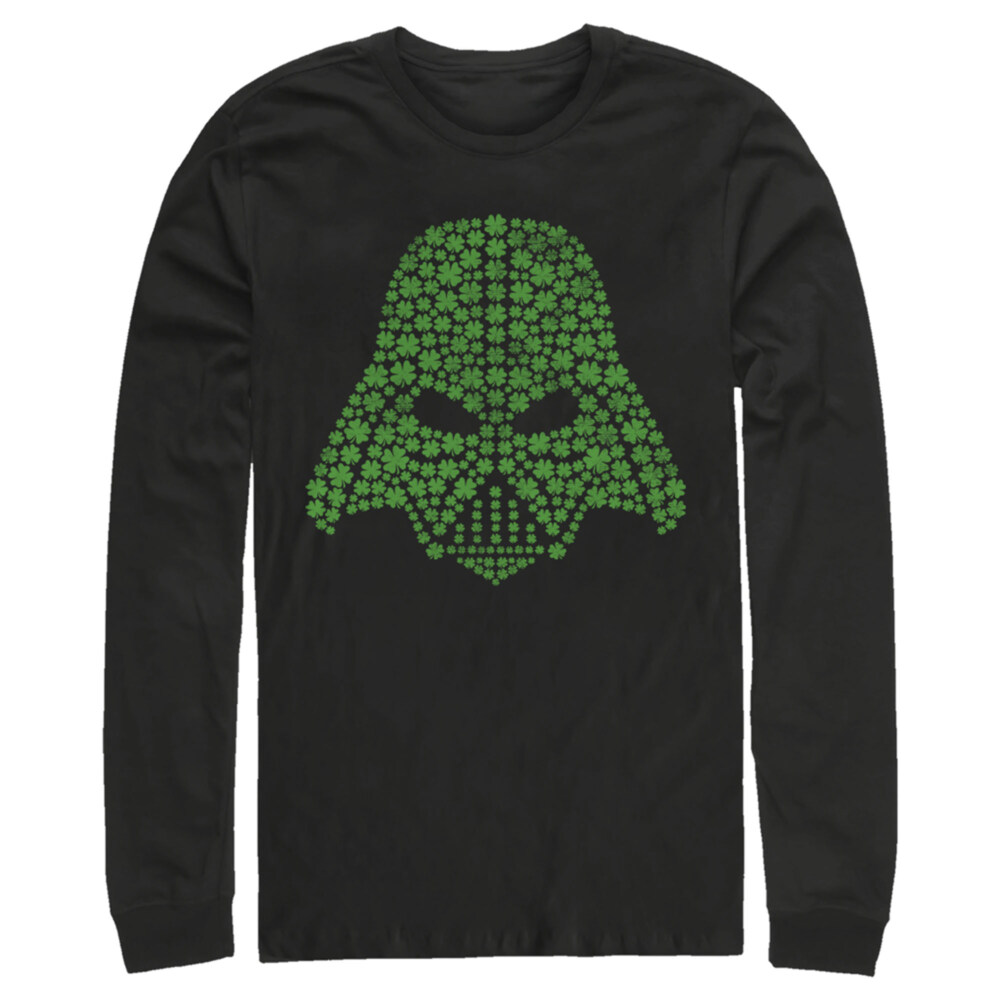 Men's Star Wars Shamrock Darth Vader  Adult Long Sleeve Shirt