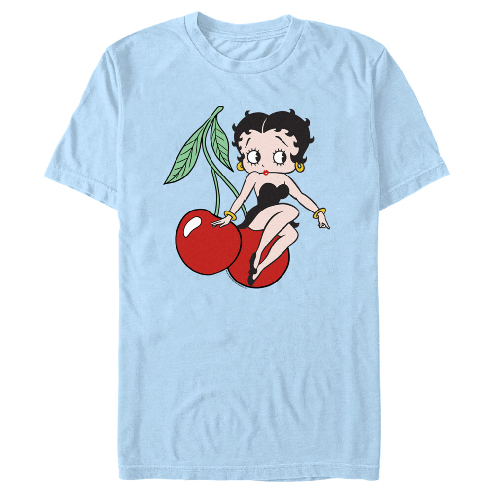 Men's Betty Boop Cherries Betty  Adult T-Shirt