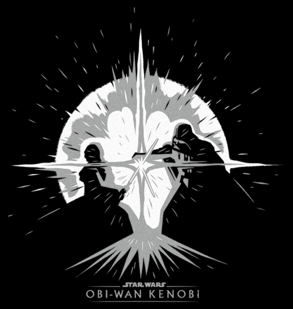 Men's Star Wars: Obi-Wan Kenobi Darth Vader vs Kenobi Silhouette Lightsaber Explosion  Adult T-Shirt