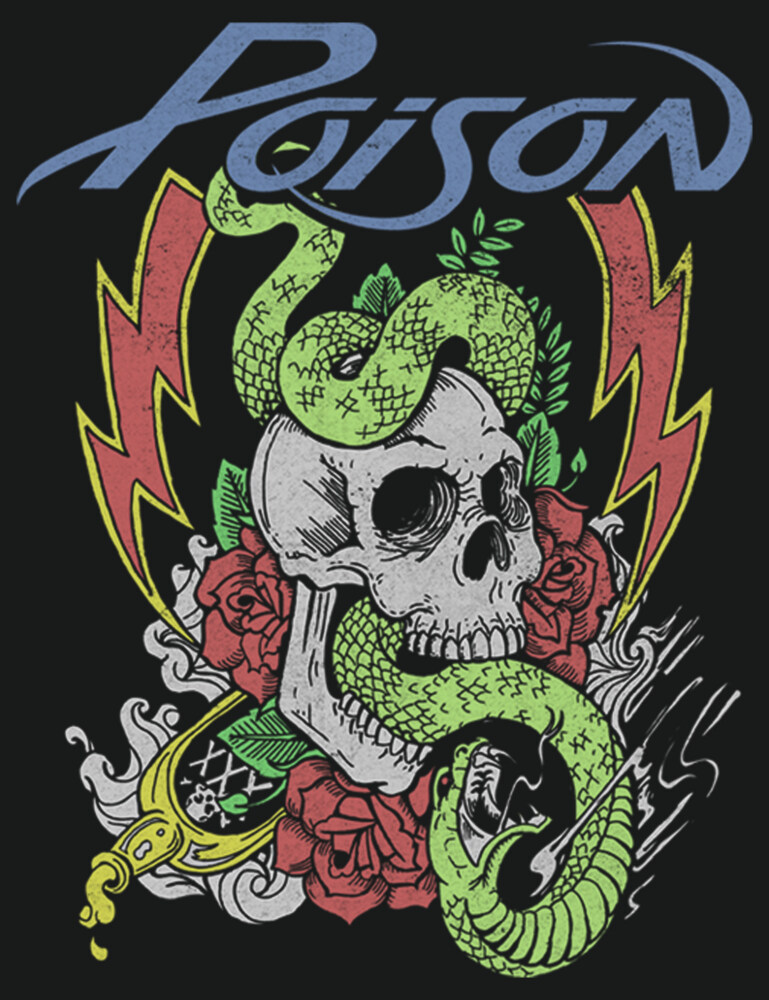 Men's Poison Skull and Snake  Adult T-Shirt