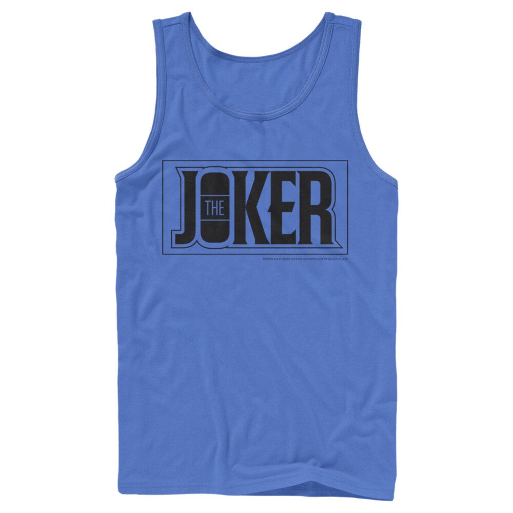Men's Batman Joker Text Logo  Adult Tank Top