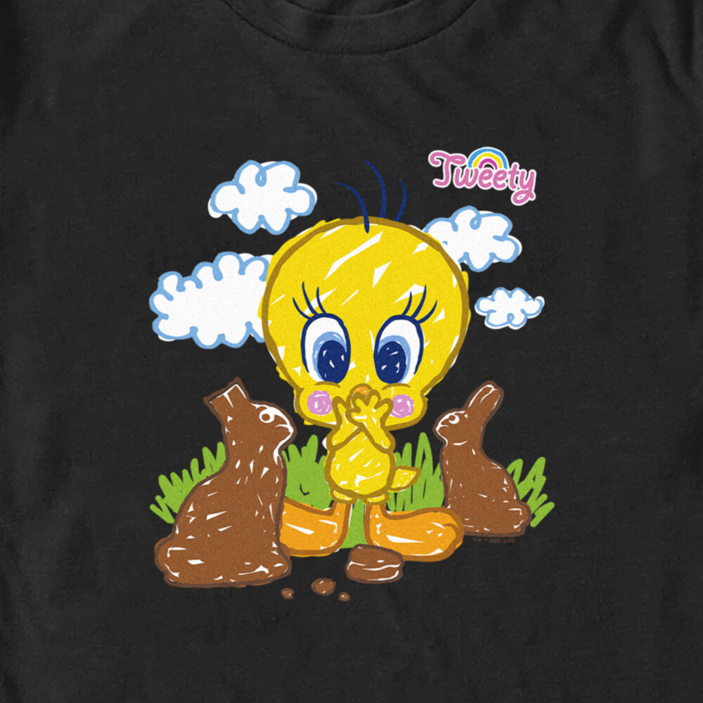 Men's Looney Tunes Tweety and Chocolate Bunnies  Adult T-Shirt