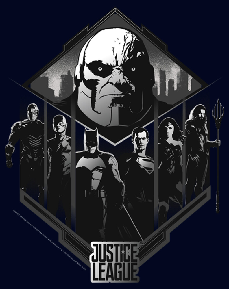 Men's Zack Snyder Justice League Darkseid Group Shot  Adult T-Shirt