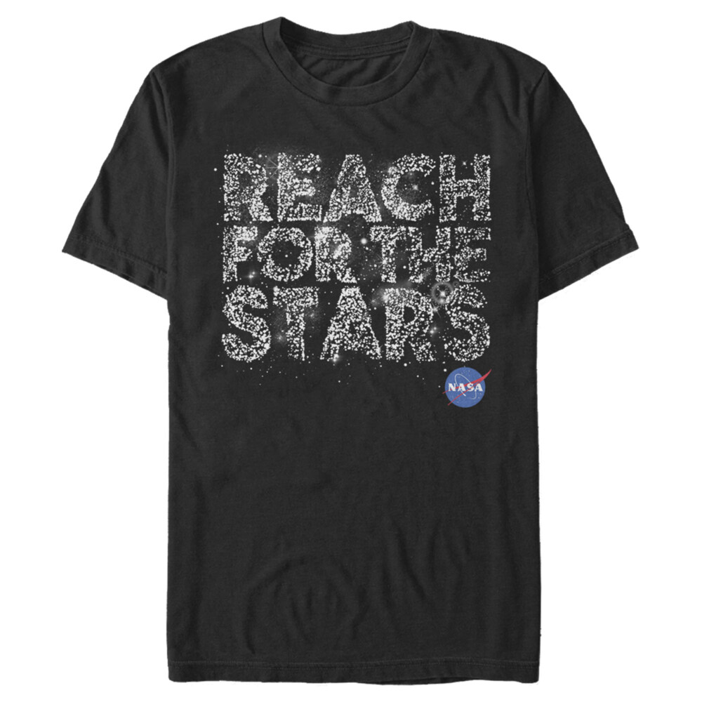 Men's NASA Reach For The Stars Bright Stars  Adult T-Shirt