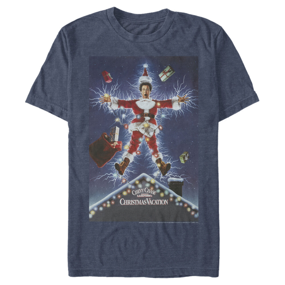 Men's National Lampoon's Christmas Vacation Electrified Poster  Adult T-Shirt