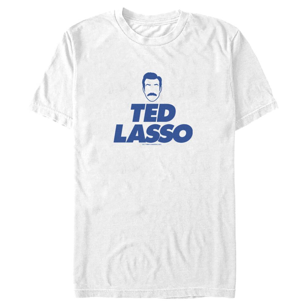 Men's Ted Lasso Silhouette Outline Face Logo  Adult T-Shirt