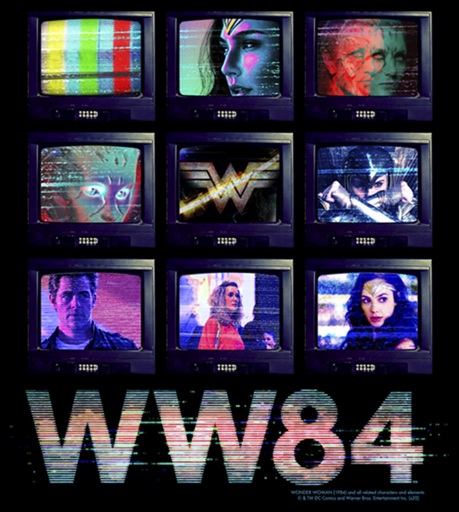 Men's Wonder Woman 1984 TV Stack  Adult T-Shirt