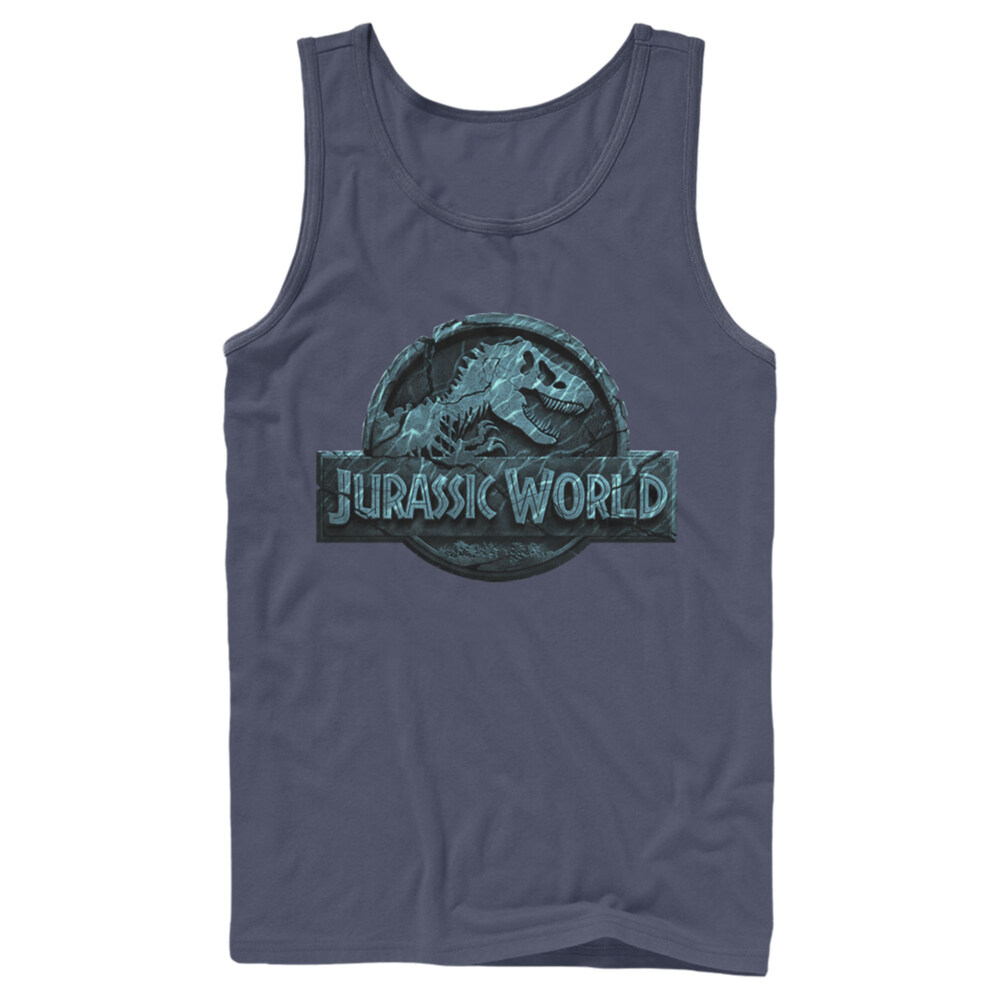 Men's Jurassic World Water Ripple Logo  Adult Tank Top