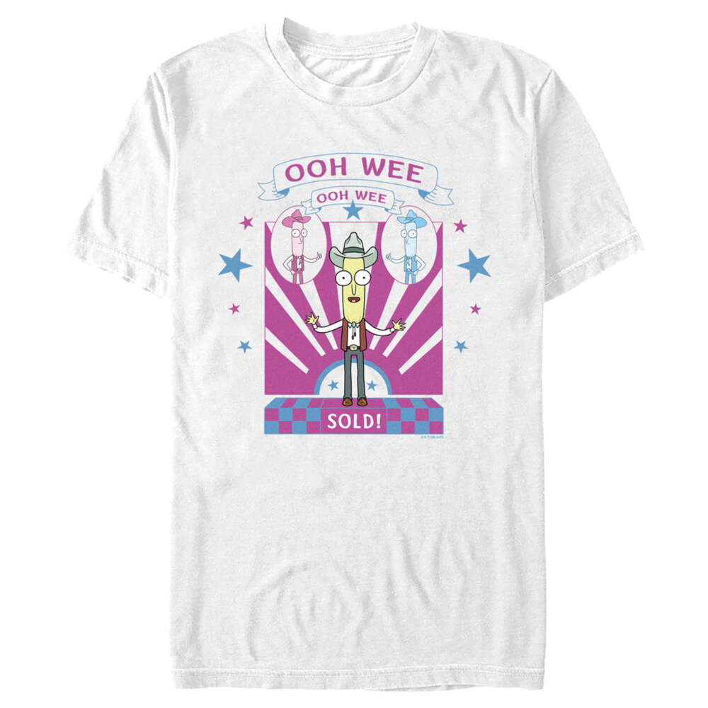 Men's Rick And Morty Mr. Poopy Butthole Ooh Wee Sold!  Adult T-Shirt