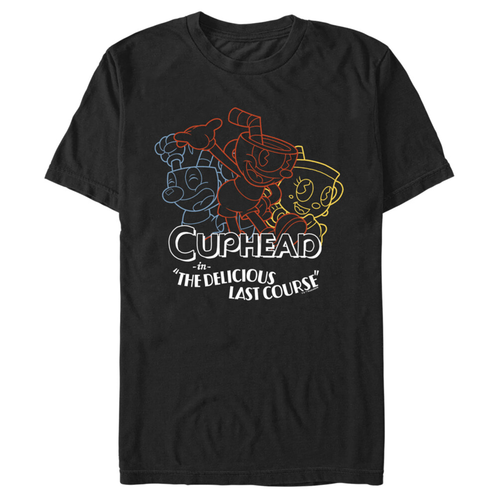 Men's Cuphead The Delicious Last Course Three Cups  Adult T-Shirt