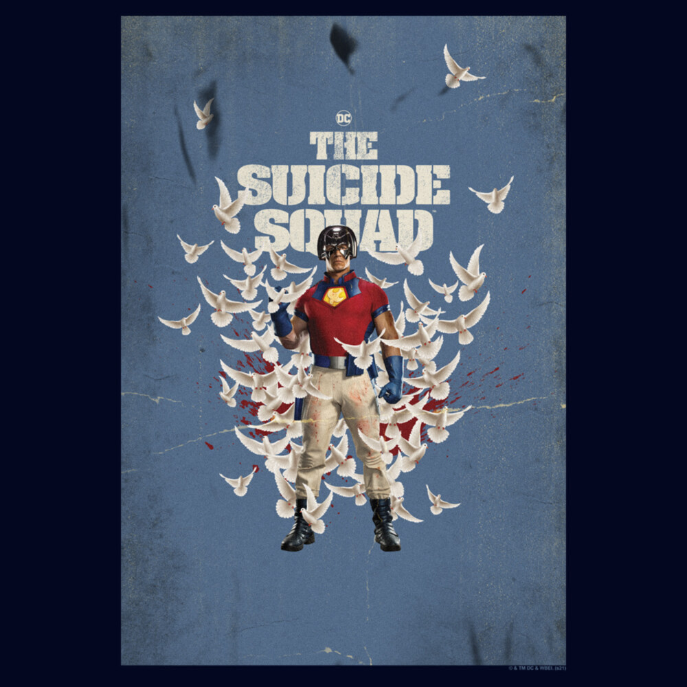Men's The Suicide Squad Peacemaker Poster  Adult T-Shirt