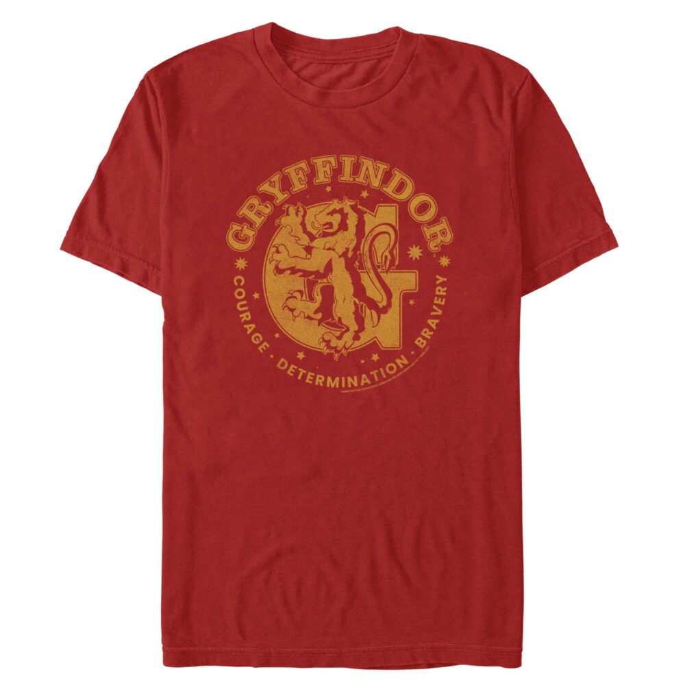Men's Harry Potter Gryffindor Courage, Determination, and Bravery  Adult T-Shirt