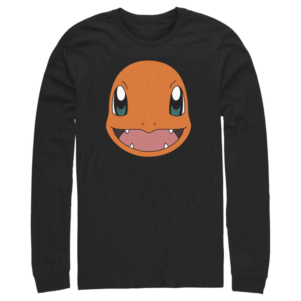 Men's Pokemon Charmander Smile  Adult Long Sleeve Shirt