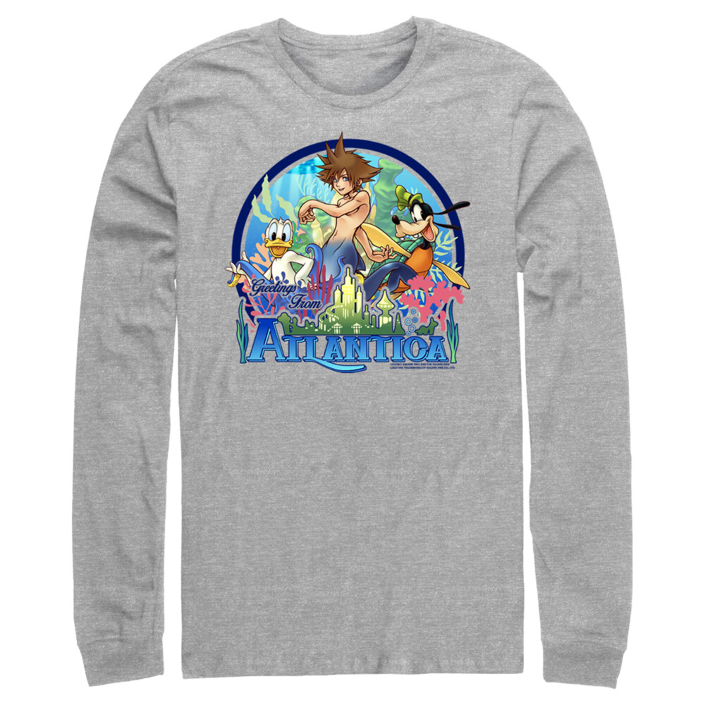 Men's Kingdom Hearts 1 Mermen Friends From Atlantica  Adult Long Sleeve Shirt