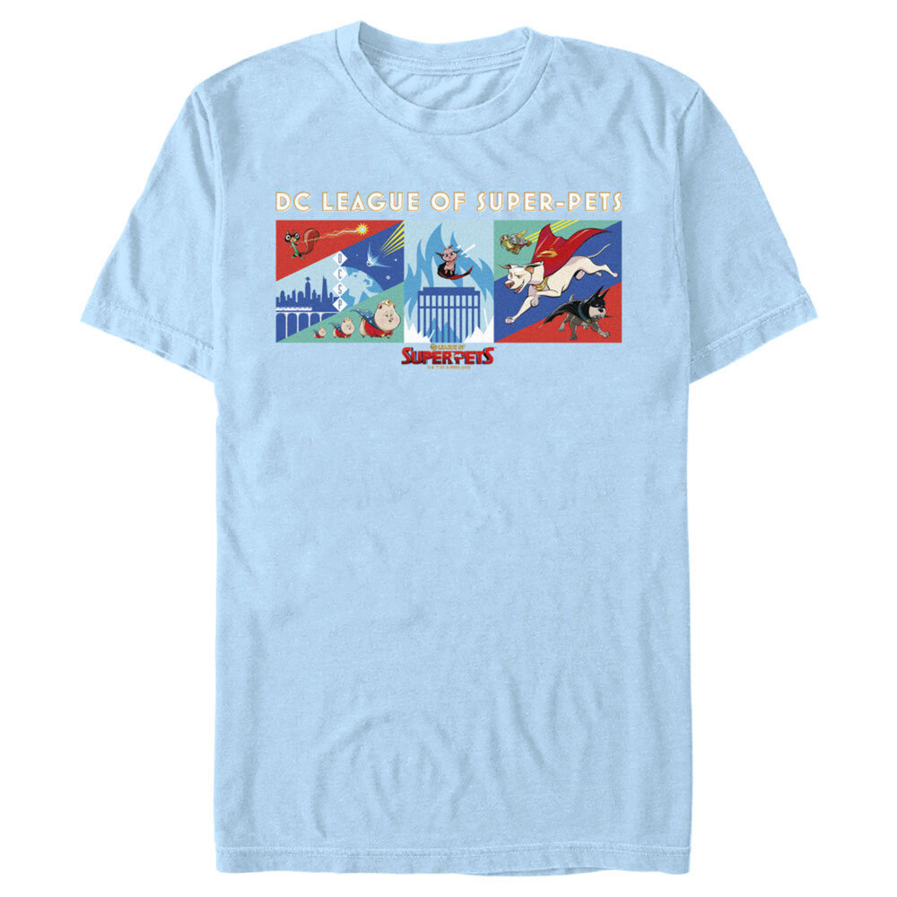 Men's DC League of Super-Pets Super Pack Panels  Adult T-Shirt