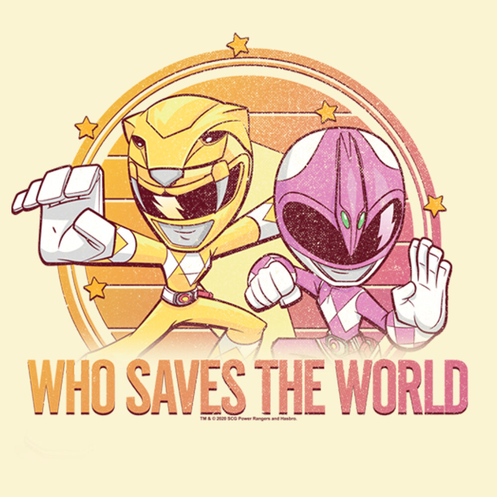 Men's Power Rangers Who Saves The World  Adult T-Shirt