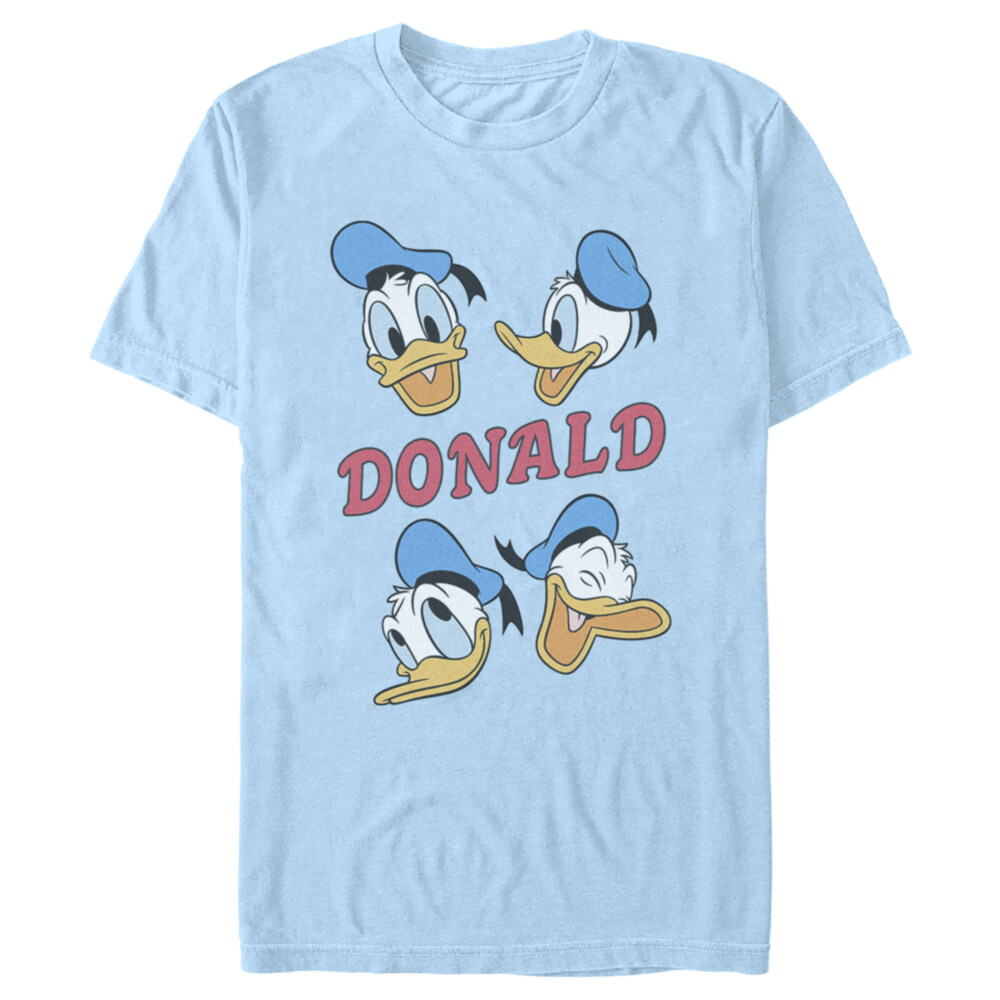 Men's Mickey & Friends Donald Duck Faces  Adult T-Shirt