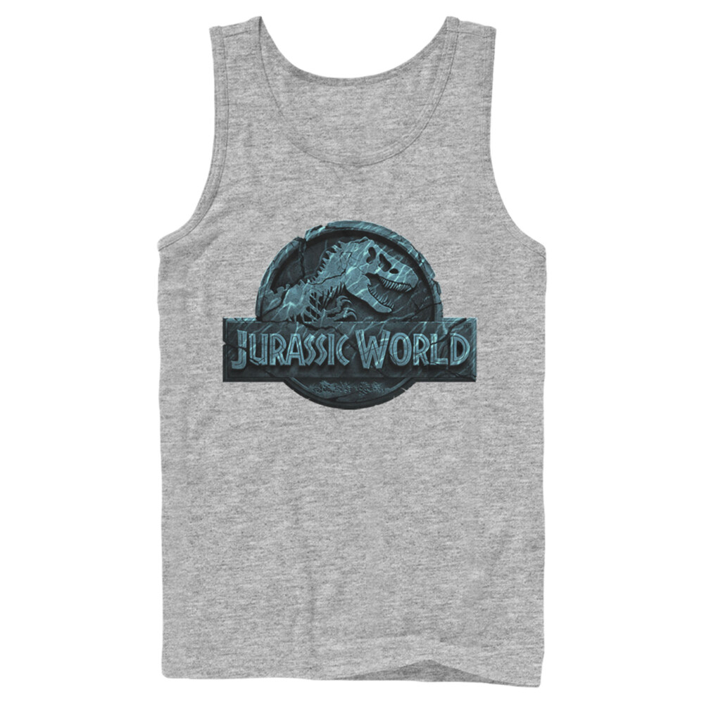 Men's Jurassic World Water Ripple Logo  Adult Tank Top