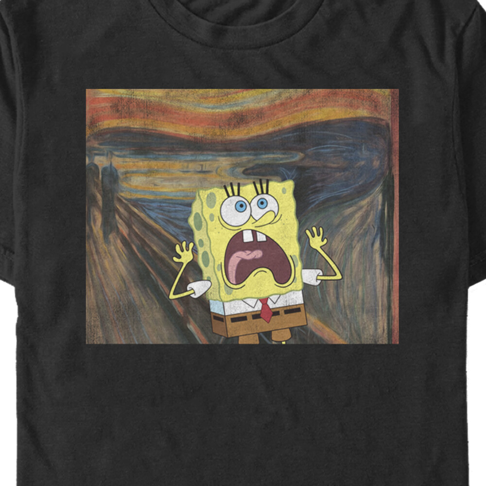 Men's SpongeBob SquarePants Screaming SpongeBob  Adult T-Shirt