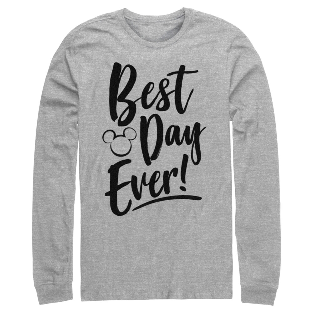 Men's Mickey & Friends Best Day Ever  Adult Long Sleeve Shirt