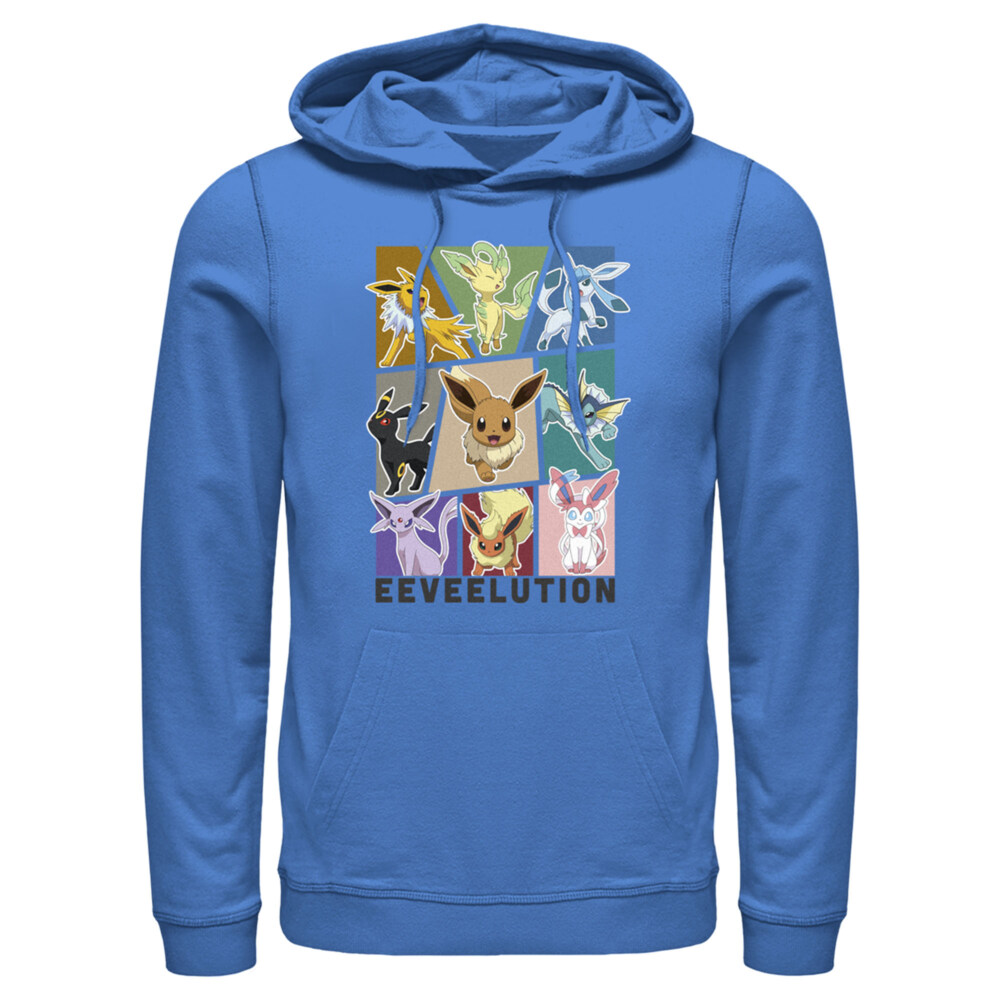 Men's Pokemon All About Eevee Eeveeloution  Adult Pull Over Hoodie