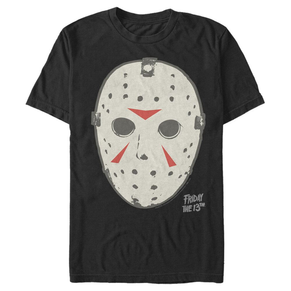 Men's Friday the 13th Jason Vorhees Hockey Mask Logo  Adult T-Shirt
