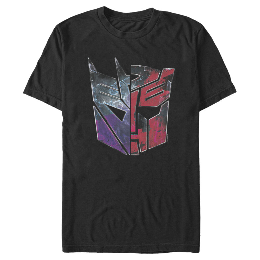 Men's Transformers Split Bot Logo  Adult T-Shirt
