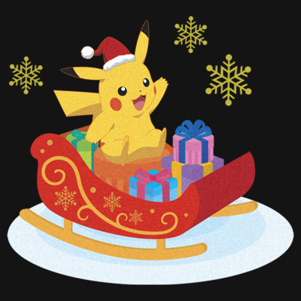 Men's Pokemon Christmas Pikachu Sleigh  Adult Tank Top