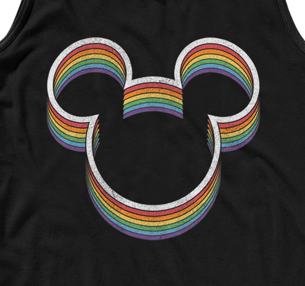 Men's Mickey & Friends Rainbow Logo  Adult Tank Top