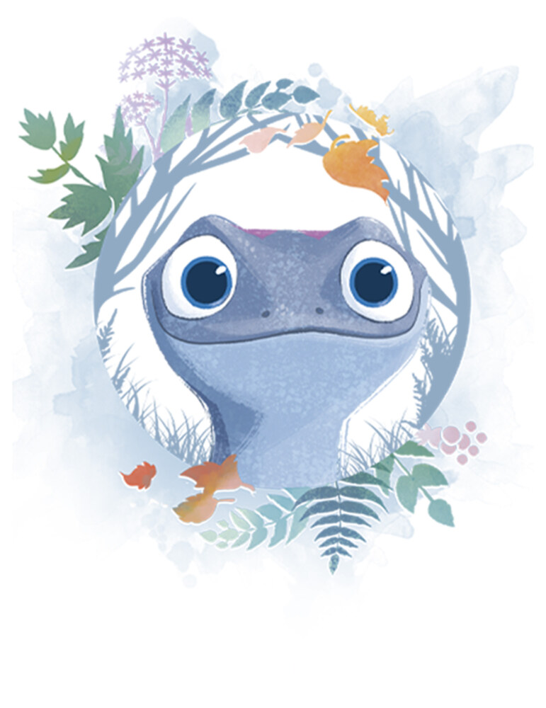 Men's Frozen 2 Bruni The Salamander Watercolor Portrait  Adult T-Shirt