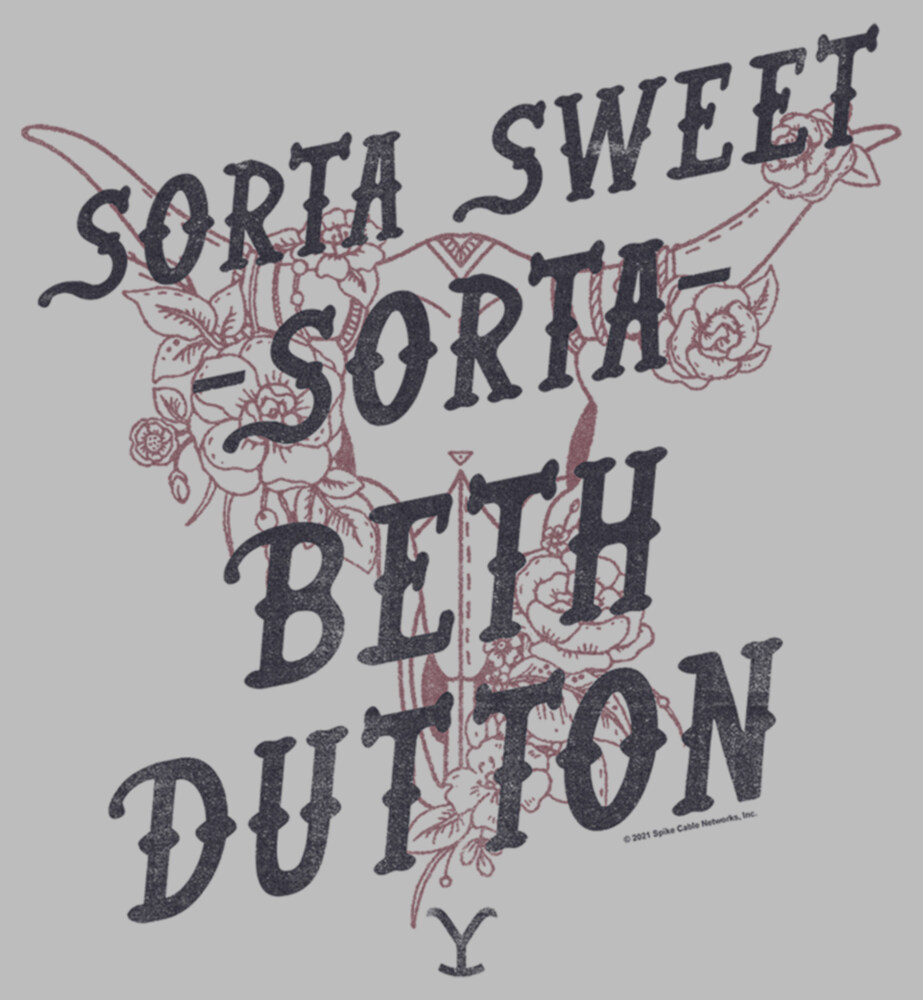 Men's Yellowstone Sorta Sweet Sorta Beth Dutton Cow Skull  Adult T-Shirt