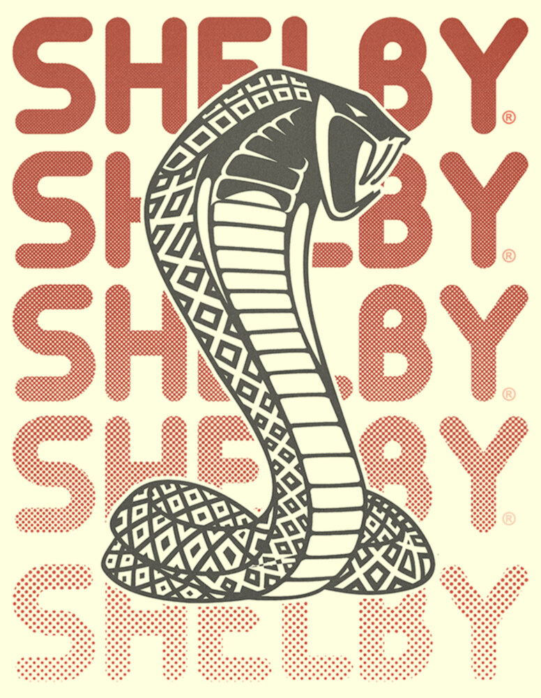 Men's Shelby Cobra Repeating Logo  Adult T-Shirt