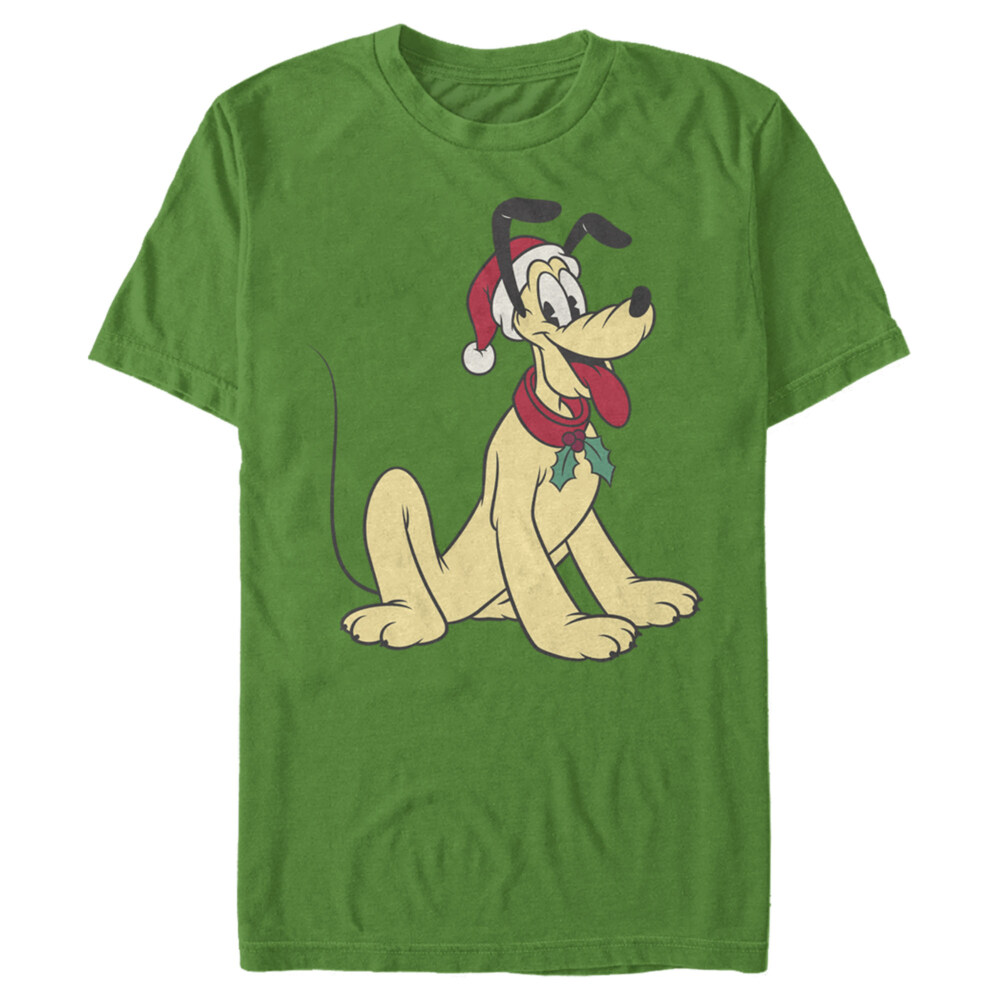 Men's Mickey & Friends Retro Festive Pluto  Adult T-Shirt