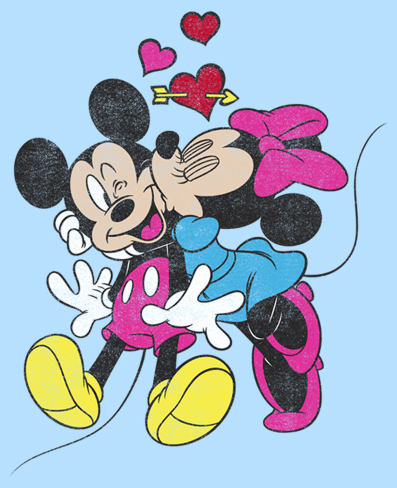 Men's Mickey & Friends Valentine's Day Minnie Mouse Smooch  Adult T-Shirt