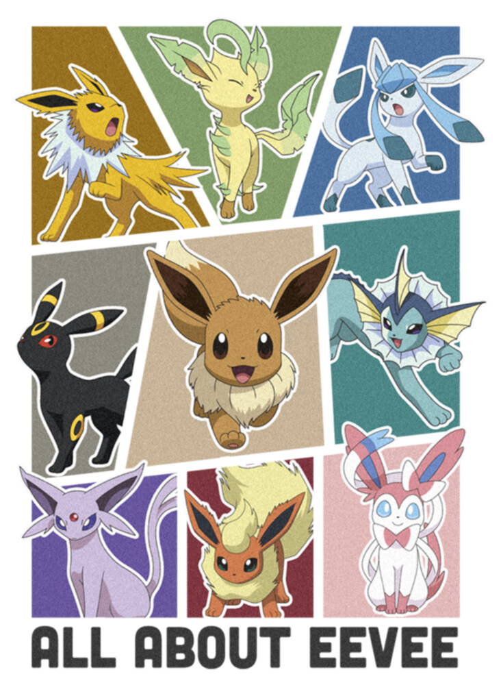 Men's Pokemon All About Eevee Eeveeloution  Adult Tank Top