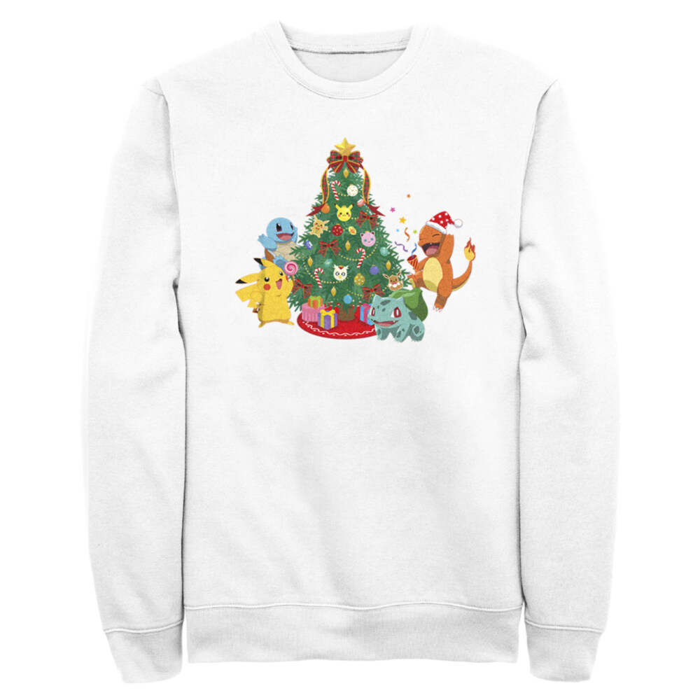 Men's Pokemon Christmas Tree Characters  Adult Sweatshirt