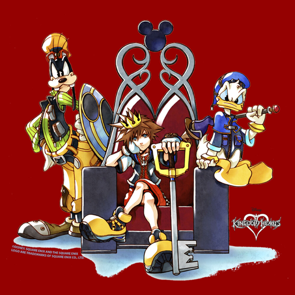 Men's Kingdom Hearts 1 King of Hearts  Adult T-Shirt